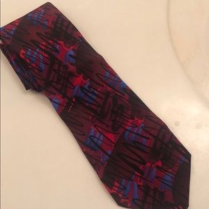 Burgundy/Red/Blue Tie